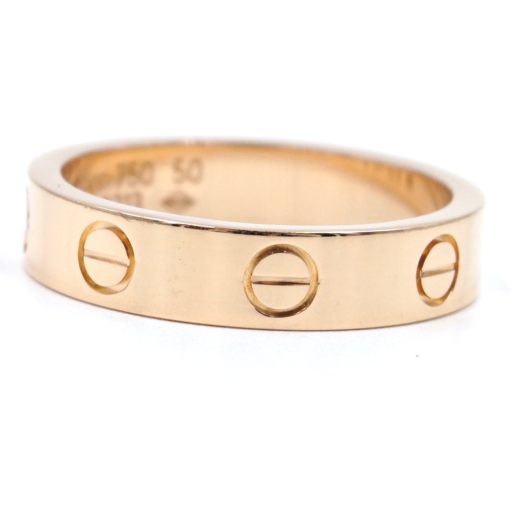 1p Diamond 18k Love 3.5mm Wide Size 50 5.5 Ring - Picture 2 of 8